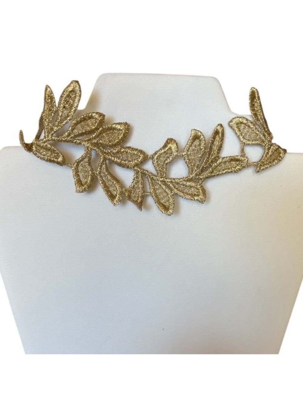 Rose Gold Lace Choker Necklace 11” long